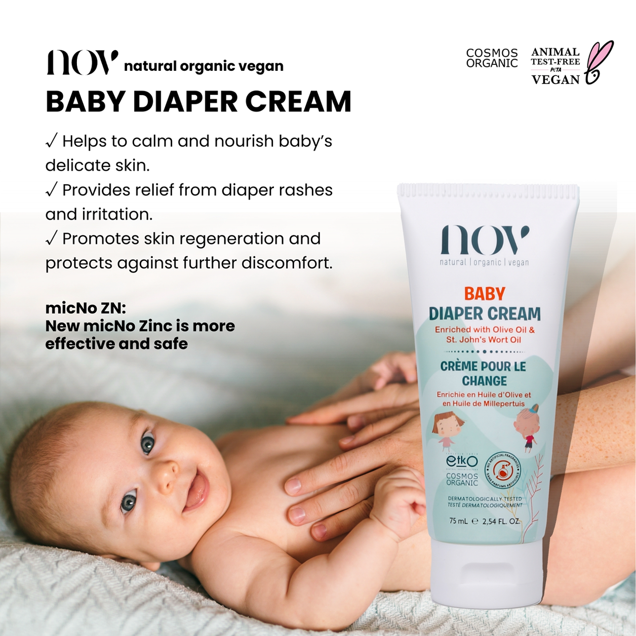 Natural Organic Vegan Baby Diaper Cream