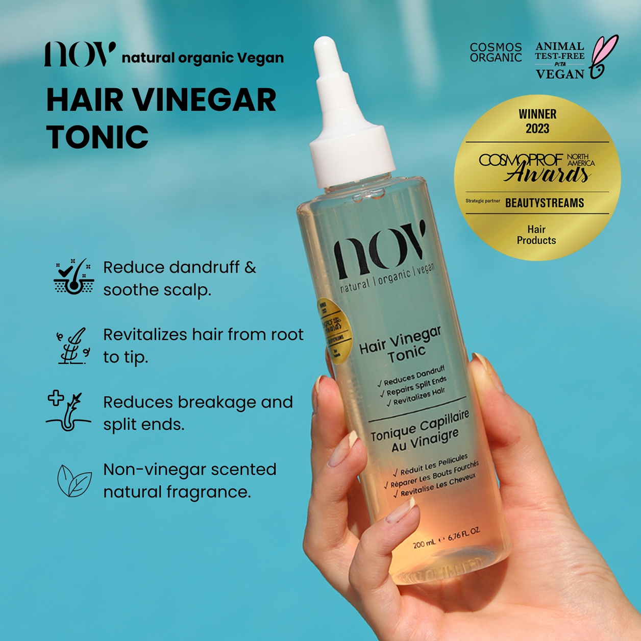 Natural Vegan Hair Vinegar Tonic